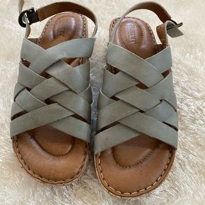 New Born sandal, gray/blue, size 9